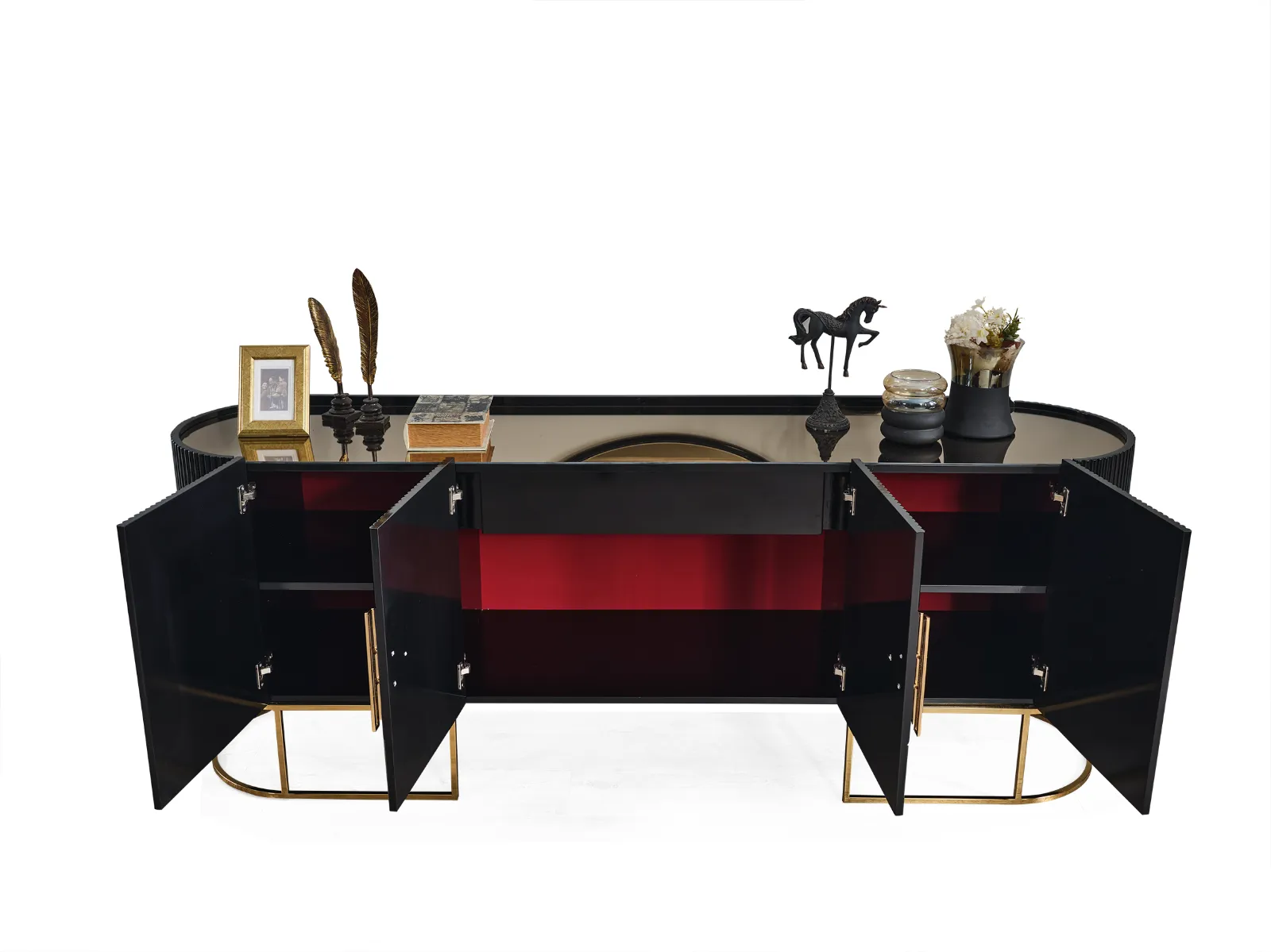 GUCCİ SİYAH GOLD YEMEK ODASI - Görsel 6